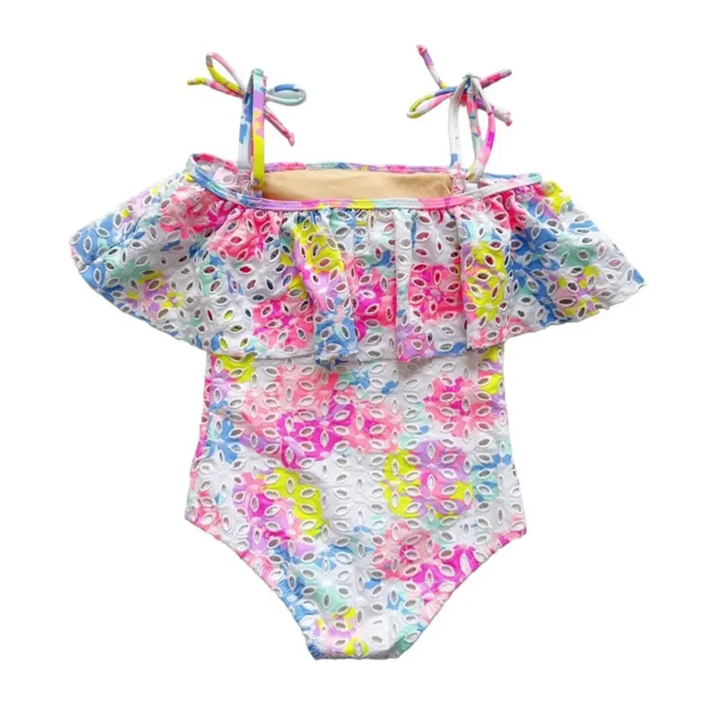 NWT Shade Critters Eyelet Ruffle Swimsuit Size 4T